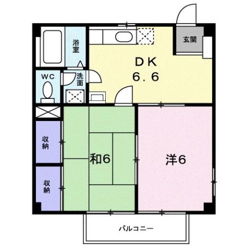 ニューシティ三条Ｂの間取り