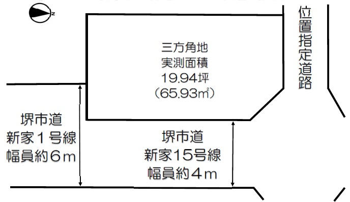 堺市中区新家町売土地の土地図