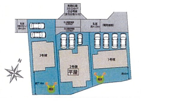 仲介手数料無料　上尾市上643番16　新築戸建　全３棟の区画図|３号棟
