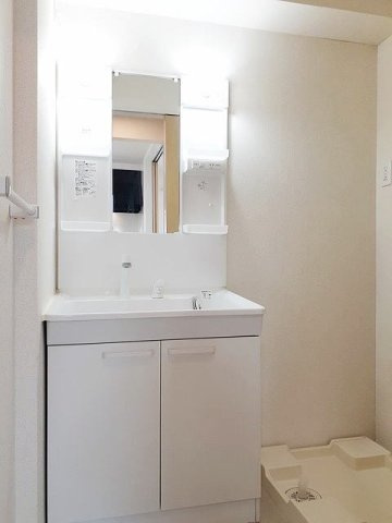 ベルハウスの洗面所|広い洗面スペース