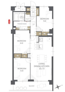 【間取り】コープ野村花壇Ｃ棟 