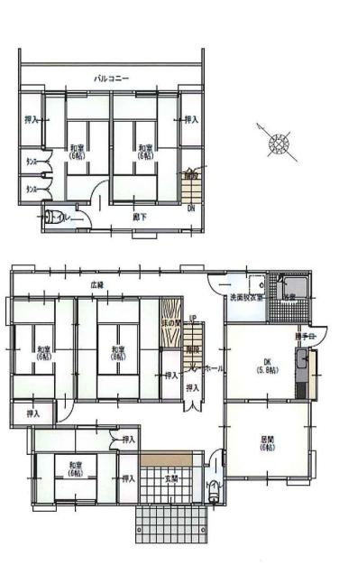 久喜市菖蒲町菖蒲　中古一戸建ての間取り|全居室6帖以上！5LDKの開放的な間取りで大家族でも安心♪