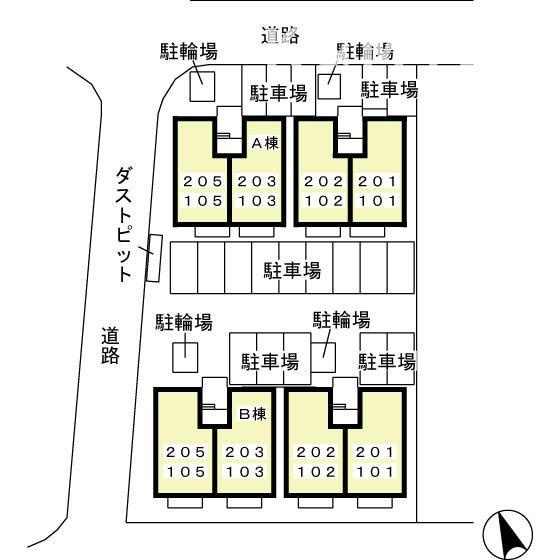 ウィルモア新松戸 A棟の区画図