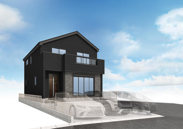 名古屋市緑区鳴丘２丁目の新築一戸建の外観パース