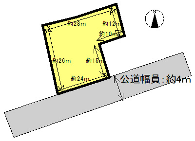 米子市大篠津町売地の土地図