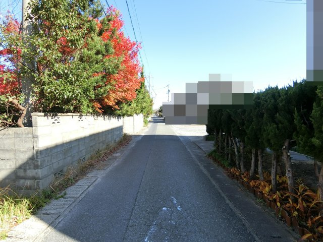 米子市大篠津町売地の前面道路含む現地写真