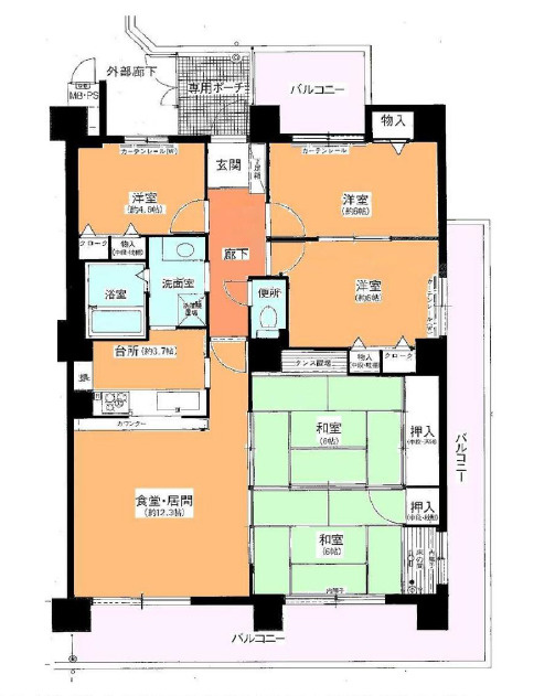 メゾンドール明石山ノ手台の間取り