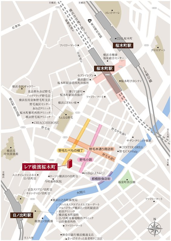 Le'a横濱桜木町の地図