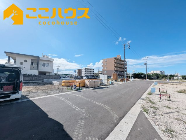 豊見城市渡橋名浜原　新築戸建て　全39区画　23号棟の前面道路含む現地写真|同仕様同施工の物件もご案内可能です♪