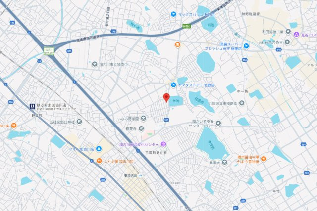 加古川市野口町北野　中古戸建の地図