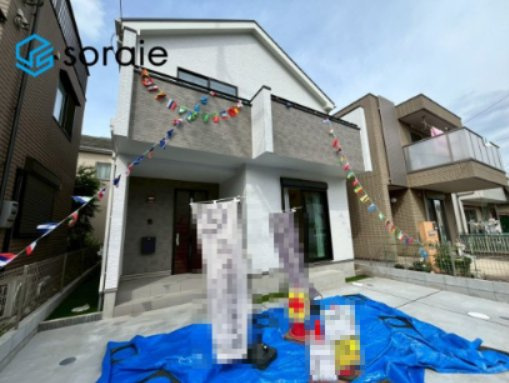 川越市砂新田6期　新築戸建　ハートフルタウンの前面道路含む現地写真