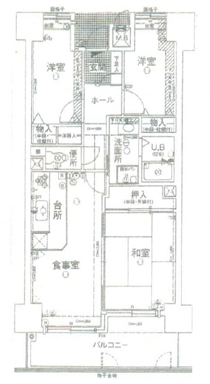 【間取り】 | ライオンズマンション新大阪第６ | 上層階・南向き・眺望良好・全居室収納有・オーナーチェンジ物件