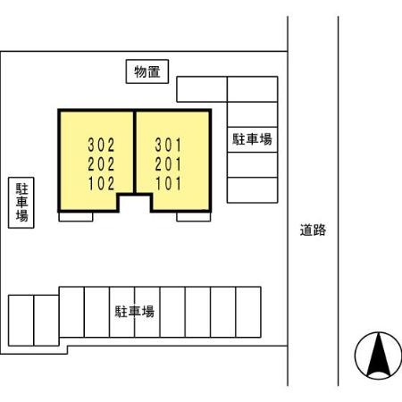 グランパティオAの駐車場