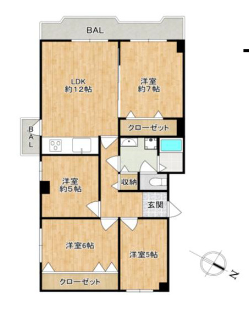 ハイラーク明石の間取り