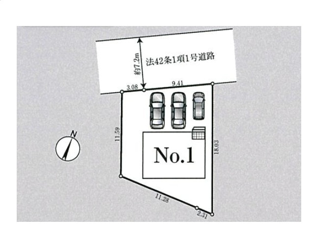 【区画図】 | 入間郡三芳町竹間沢第４　全１棟 | 全１棟