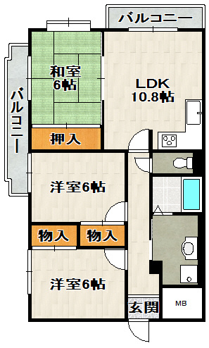 フローレスタの間取り