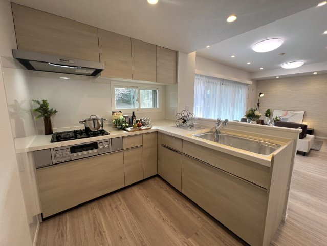 北山田の綺麗な街並みに佇むマンション【ビューリッシュ港北ニュータウンアジュリーヌ】のキッチン|使いやすいキッチンです