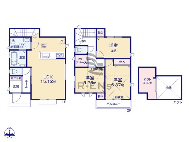 【間取り】 | 西東京市泉町１丁目　新築戸建て　B号棟 | 3LDK・土地面積103.90ｍ2・建物面積80.72ｍ2