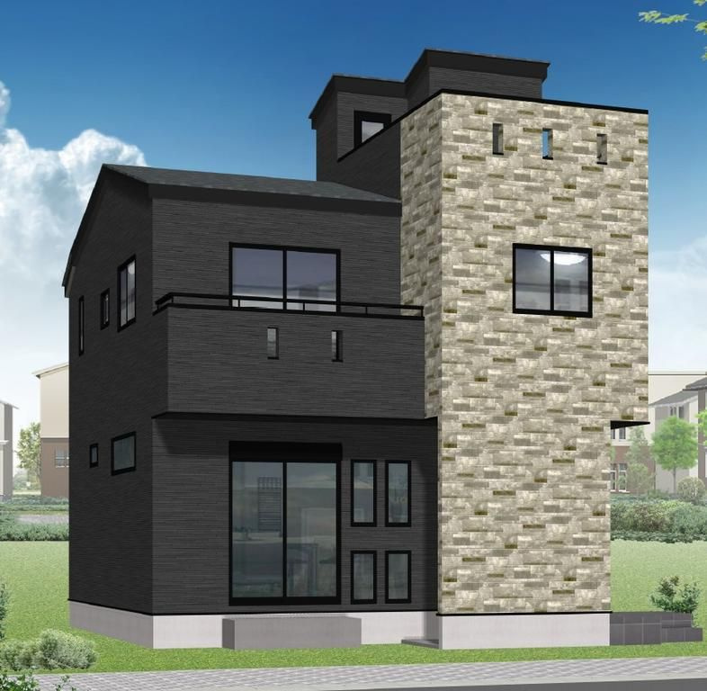 所沢市小手指元町　新築戸建ての外観パース