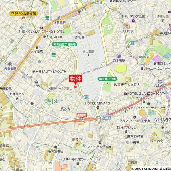 西麻布ホームズの地図