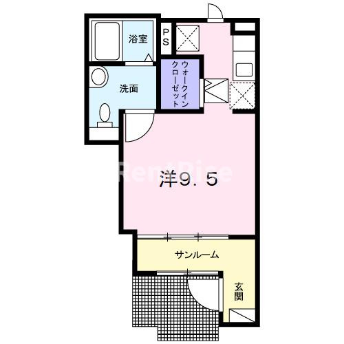 インクリーズ　ウィステリアⅡの間取り|間取図