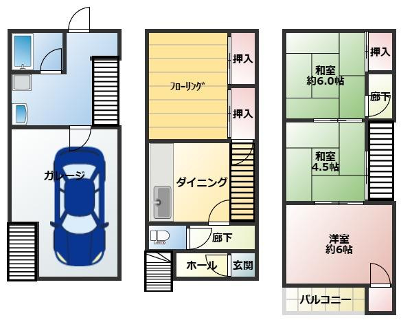 【間取り】 | 松原市河合3-30-76