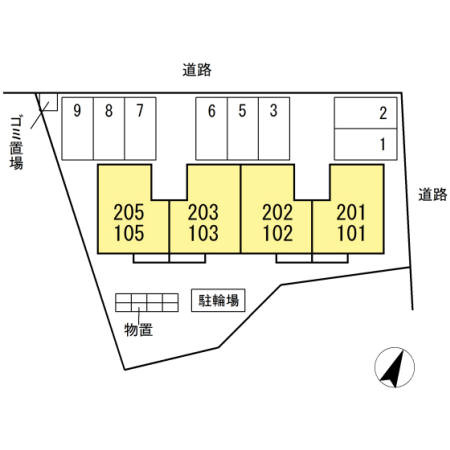 【区画図】 | メゾンふじ