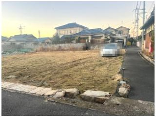 交野市私部５丁目土地の前面道路含む現地写真