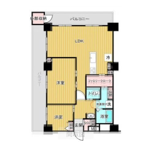 ロイヤルマンションの間取り