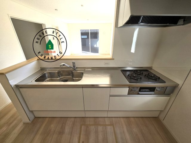 宇土市栗崎町第1₋3棟(3号棟)の内観：施工例|忙しい朝でも家族揃って食事をしたいゆとりあるダイニングスペース。