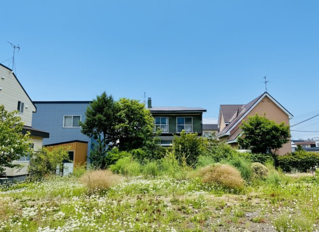 花川南1条5丁目土地の外観|物件背面側道路から撮影した現地