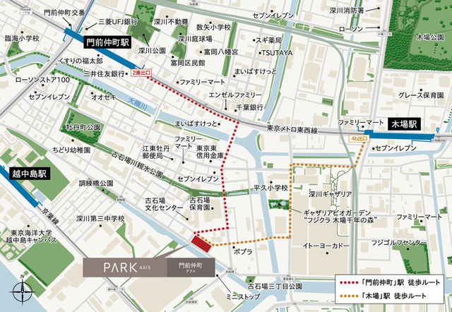 パークアクシス門前仲町テラスの地図