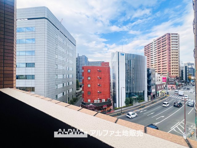 マイキャッスル立川エクセレントステージのバルコニー|バルコニーからの眺望は、周囲の静かな住宅街と広がる空が見渡せる開放感があります。日々の暮らしをより一層快適にしてくれる、心地よい環境です。