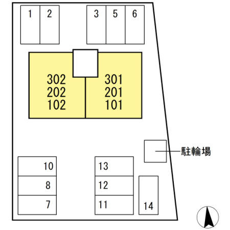 エトワール百石の区画図