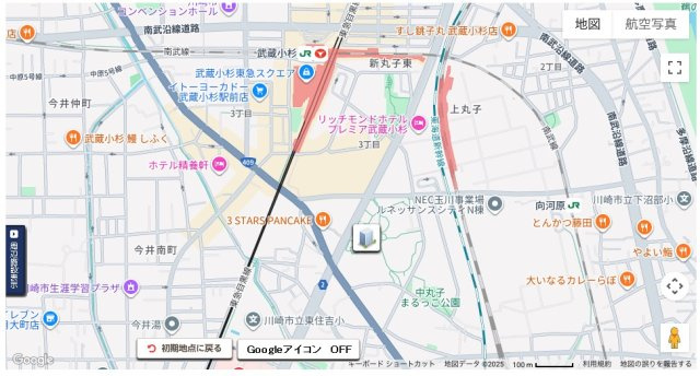 ★仲介手数料無料★リエトコート武蔵小杉 THE CLASSY TOWER（7月末までの決済できれば価格相談できます）の地図