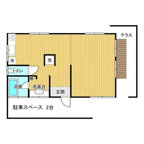 匝瑳市栢田　中古戸建の間取り
