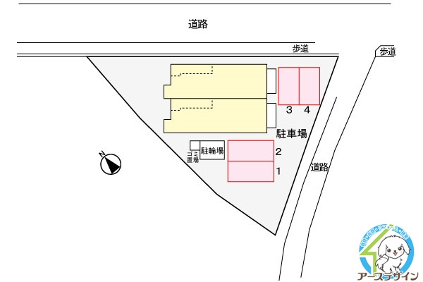 スール　サントゥアーリオの駐車場|※パース写真