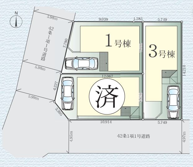海老名市国分南２丁目新築戸建て　7期3号棟の区画図|区画図「海老名市国分南2丁目新築戸建て」