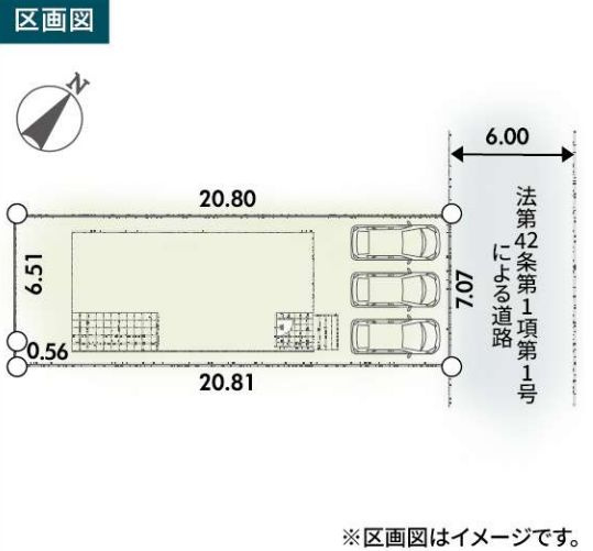厚木市鳶尾１丁目新築戸建て　第3-1号棟の区画図|配置図「厚木市鳶尾１丁目新築戸建て　１号棟」