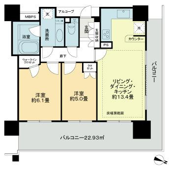【間取り】 | ライオンズマンションコスタ・タワー浦和