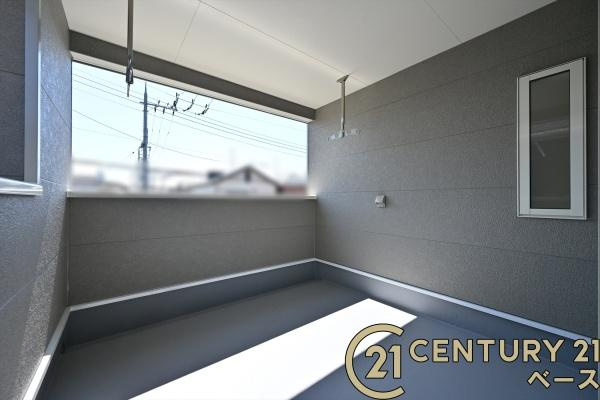 クレイドルガーデン前栽町 １号棟 ／新築一戸建のバルコニー|■≪同仕様写真≫■日当たりのよいバルコニー！洗濯物もよく乾きます！■