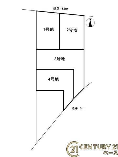 葛城市笛堂 １号地 ／新築一戸建の区画図|■こちらの物件は１号地です！■