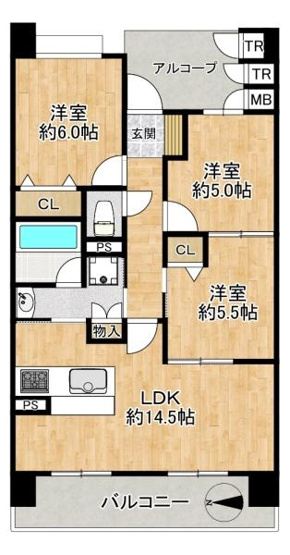 【間取り】 | パルメーラ垂水ヒルズ