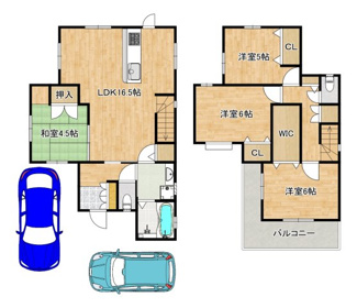 【間取り】 | 伯太町６丁目　中古戸建