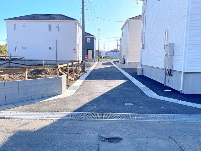 新築戸建・新築建売　郡山市水門町第1　芳賀小・第四中の前面道路含む現地写真