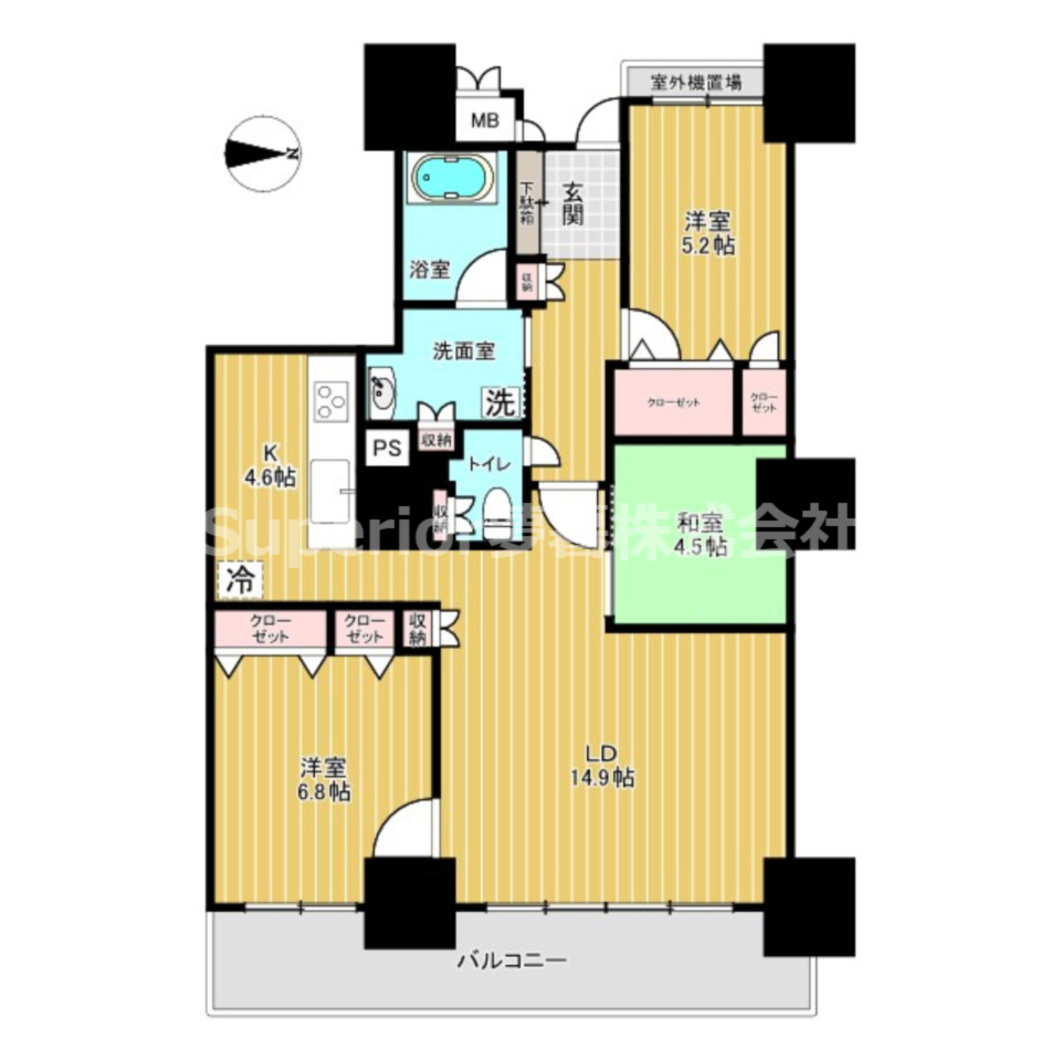 【中古マンション】ファーストタワー大津MARYの間取り