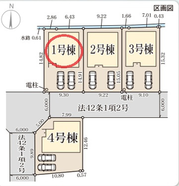 【区画図】 | リーブルガーデン天理市田井庄町第４ | 区画図