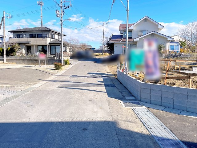 新築戸建・新築建売　郡山市水門町第1　芳賀小・第四中の前面道路含む現地写真