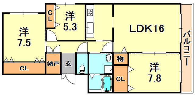 RUNOASU Koushienの間取り