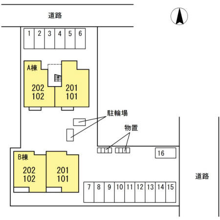 タイニーベル　Bの区画図